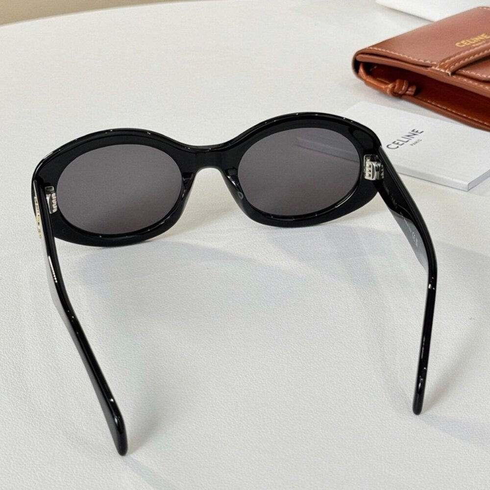 Celine Triomphe Oval Black Sunglasses - Picture 6 of 6